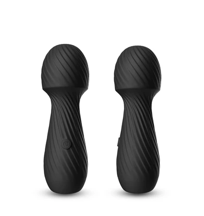Boss Series Dazzle Black - Wibrator wand w kształcie grzybka Czarny