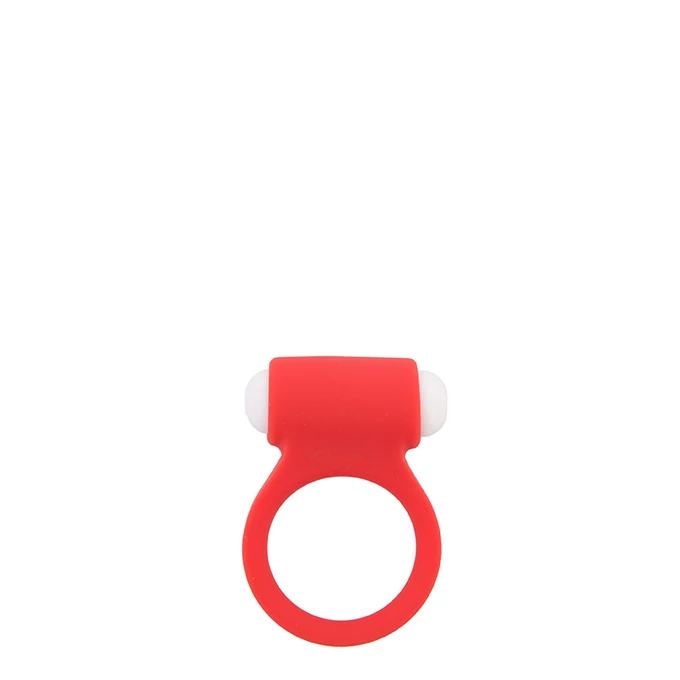Lit Up Silicone Stimu Ring 3 Red - Wibrujący pierścień erekcyjny Czerwony