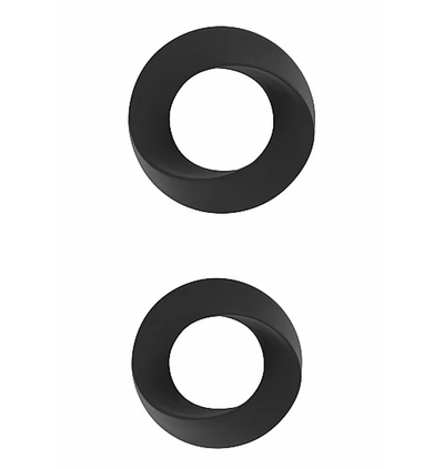 Sono No.24 Cockring Set Black - Zestaw elastycznych pierścieni erekcyjnych