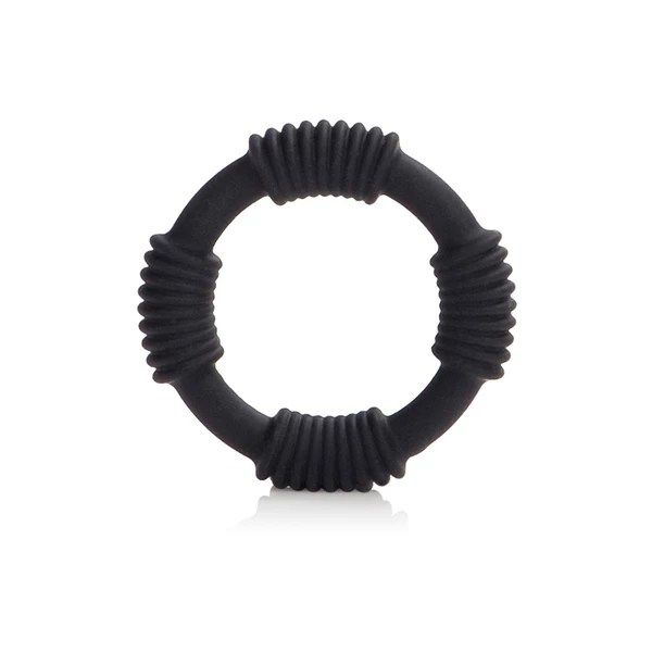 CalExotics Adonis Silicone Rings Hercules Blck - Elastyczny pierścień erekcyjny