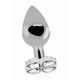 Rich Lucky Diamond Plug 3.75 Inch Silver - Korek analny z diamentem