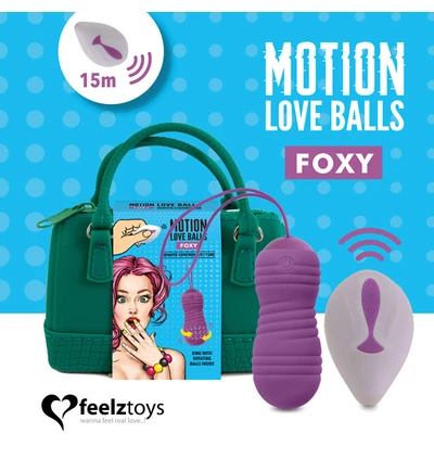 FeelzToys Remote Controlled Motion Love Balls Foxy - Wibrujące jajeczko na pilota