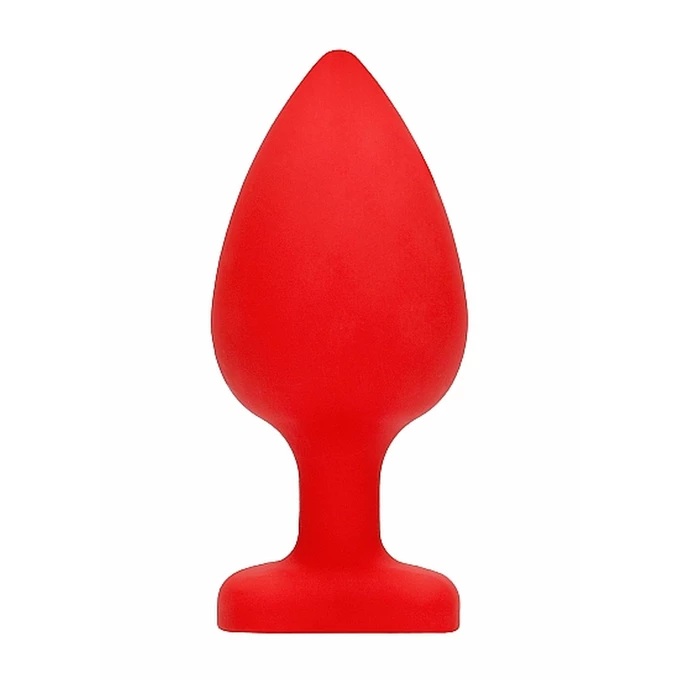 Ouch! Diamond Heart Butt Plug Extra Large Red - Korek analny z diamentem Czerwony