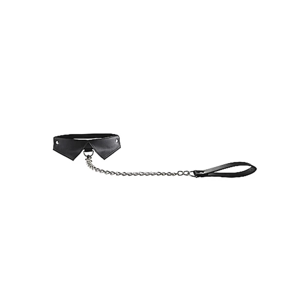 Ouch! Exclusive Collar &amp; Leash Black - Obroża ze smyczą