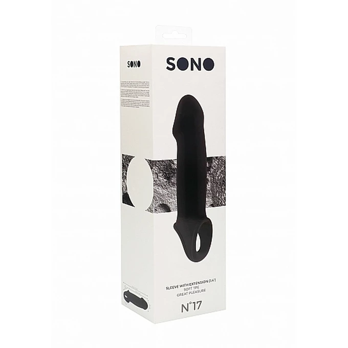 Sono No.17 Dong Extension Black - Nakładka na penisa elastyczna