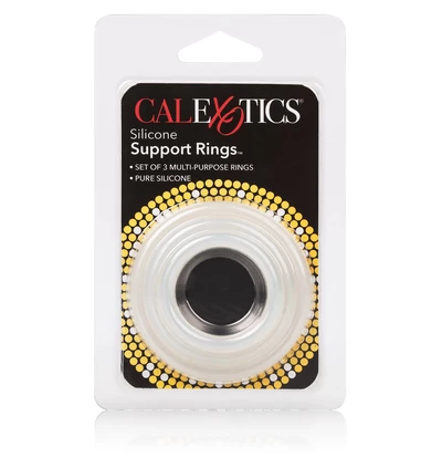 CalExotixs Silicone Support Rings Clear - Zestaw elastycznych pierścieni erekcyjnych