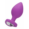 Ouch! Diamond Heart Butt Plug Extra Large Purple - Korek analny z diamentem Fioletowy