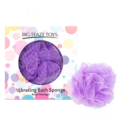 Big Teaze Toys Bath Sponge Vibrating Purple - Wibrująca gąbka do kąpieli Fioletowy