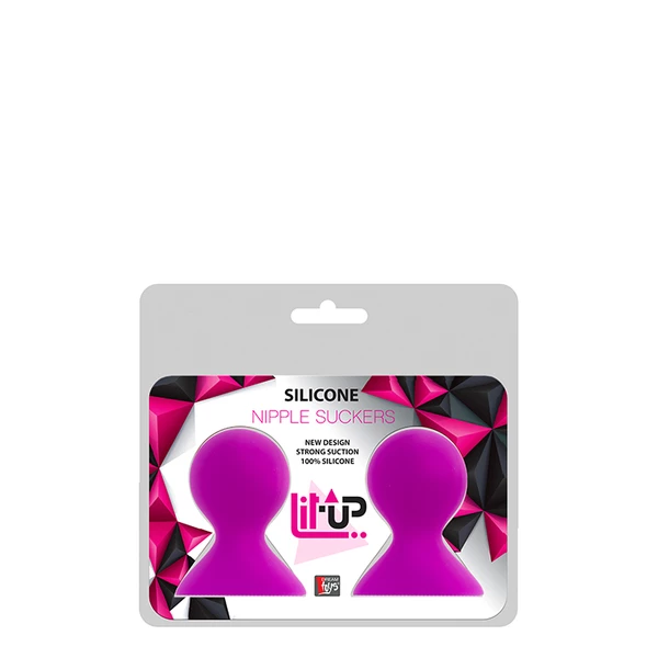 Lit Up Nipple Suckers Large Pink - Przyssawki na sutki