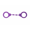 Lola Games Silicone Handcuffs Party Hard Suppression Purple - Kajdanki na nadgarstki, silikonowe Fioletowy
