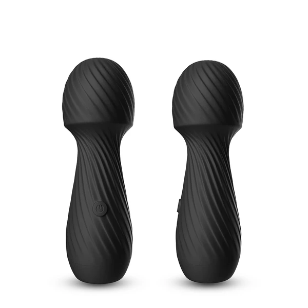 Boss Series Dazzle Black - Wibrator wand w kształcie grzybka Czarny