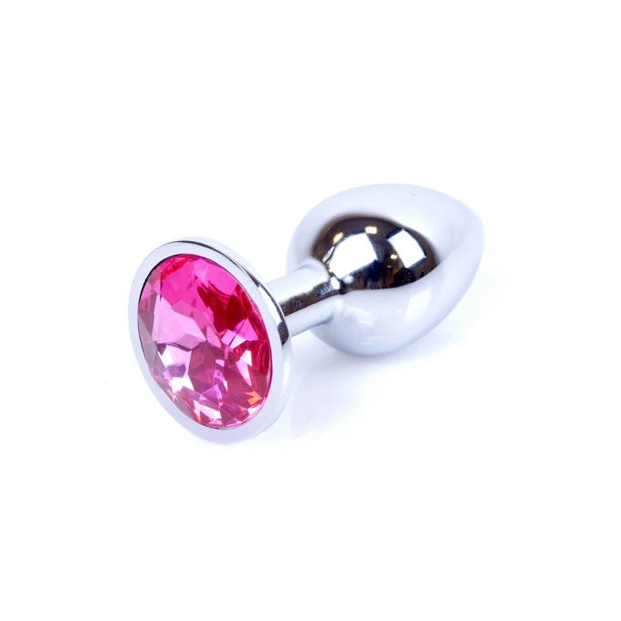 Boss Series Jewellery Silver Pink - Korek analny z diamentem Różowy