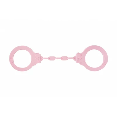 Lola Games Silicone Handcuffs Party Hard Suppression Pink - Kajdanki na nadgarstki, silikonowe Różowy