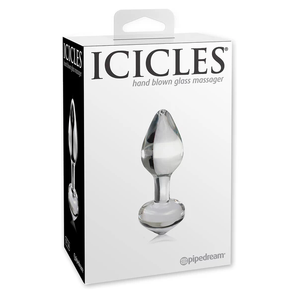 Icicles no 44 clear - Szklany korek analny