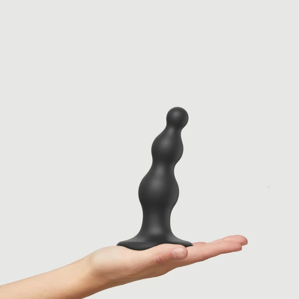 Strap-on-me dildo plug beads black - Dildo z przyssawką strap on S, Czarny