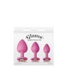 NS Novelties Glams Spades Trainer Kit Pink - Zestaw korków analnych z diamentem Różowy