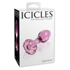 Icicles no 48 pink - Szklany korek analny