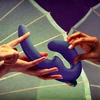 Fun Factory Sharevibe - Wibrator dla par, Strapless strap on, Fioletowe