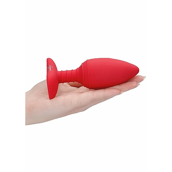 Elegance Heating Anal Butt Plug Glow Red - Wibrujący korek analny z opcją podgrzewania Czerwony