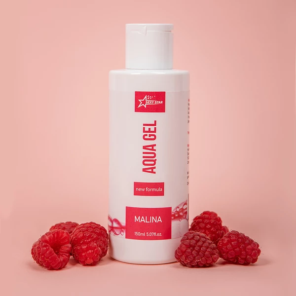 Sexy Star Aqua Gel Malina 150ml - Lubrykant na bazie wody, malinowy
