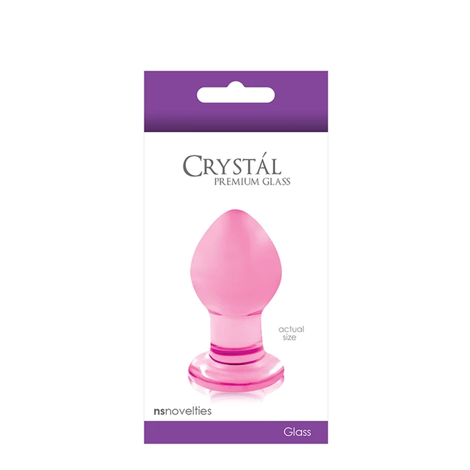 NS Novelties crystal small pink - Szklany korek analny
