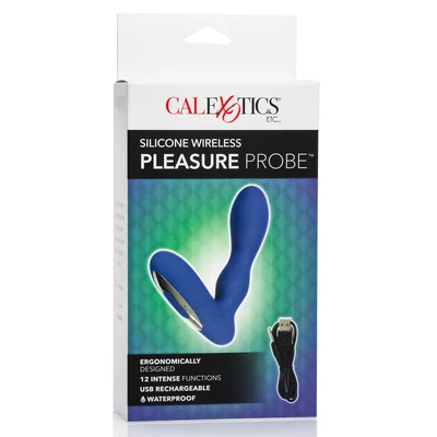 CalExotics Wireless Pleasure Probe Blue - Wibrujący korek analny NIebieski