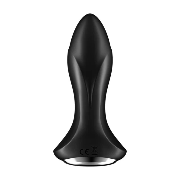 Satisfyer rotation plug 1 connect app (black) - Wibrujący korek analny z opcją rotacji, Czarny