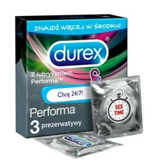 Durex Performa &quot;chcę&quot; 3 szt - prezerwatywy ze środkiem wydłużającym stosunek