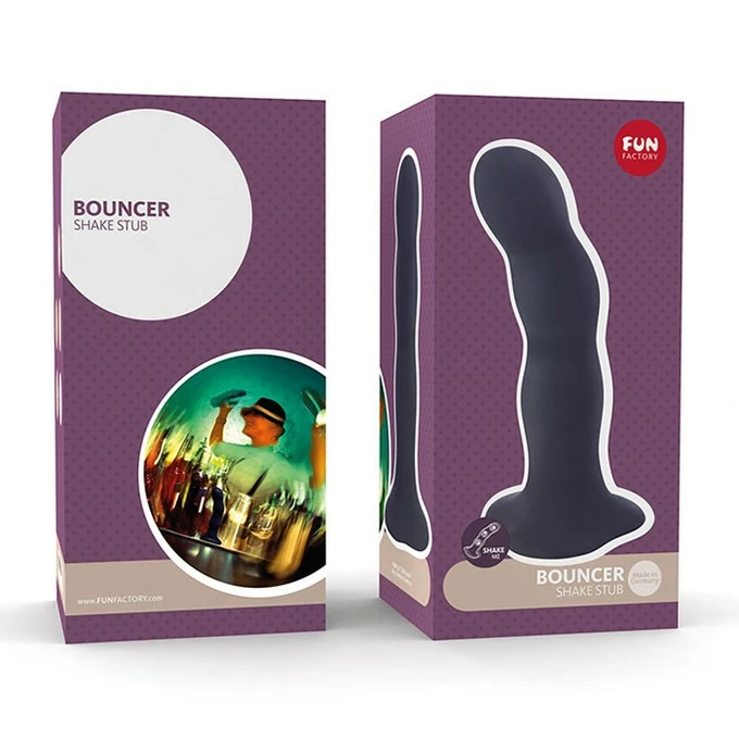 Fun Factory Bouncer - Dildo klasyczne z opcją drgania, Czarne