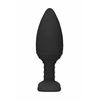 Elegance Heating Anal Butt Plug Glow Black - Wibrujący korek analny z opcją podgrzewania Czarny