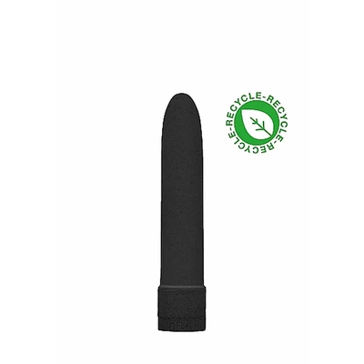 Natural Pleasure 5,5&quot; Vibrator Biodegradable Black - Wibrator klasyczny z materiałów neutralnych ekologicznie