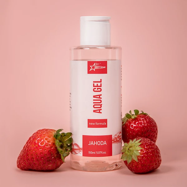 Sexy Star Aqua Gel Truskawka 150ml - Lubrykant na bazie wody, truskawkowy