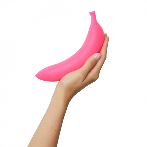 Love to Love oh oui danger pink - Wibrujące dildo w kształcie banana