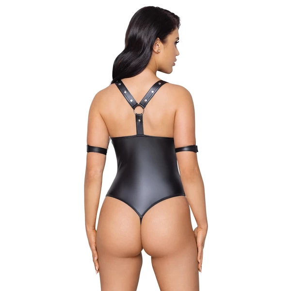 Cotelli body bondage - Body z kajdankami, Czarny