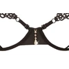 Cotelli bra set minimalistic - komplet dwuczęściowy otwarty, Czarny