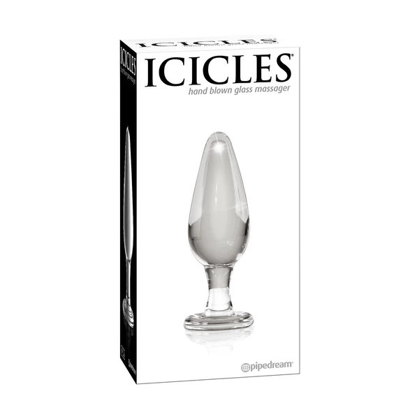 Icicles no 26 - hand blown massager - Szklany korek analny