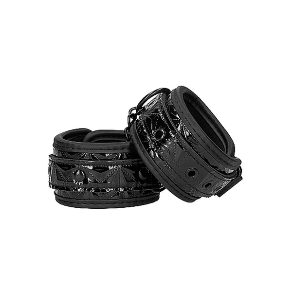 Ouch! luxury hand cuffs - black - Kajdanki