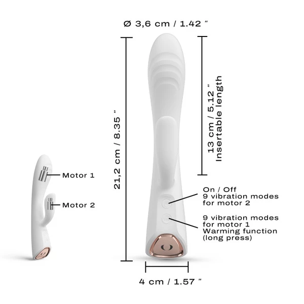 Marc Dorcel Flexi Rabbit - Wibrator króliczek, biały