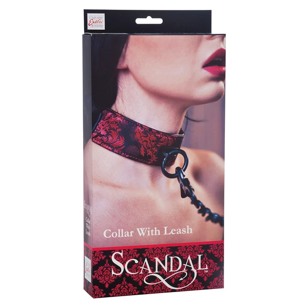Scandal Collar With Leash - Obroża ze smyczą bdsm