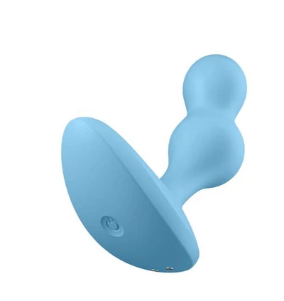 Satisfyer vibrator depp diver connect app (light blue) - Wibrujący korek analny, Niebieski