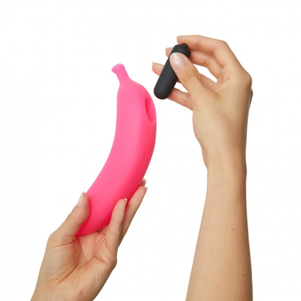 Love to Love oh oui danger pink - Wibrujące dildo w kształcie banana