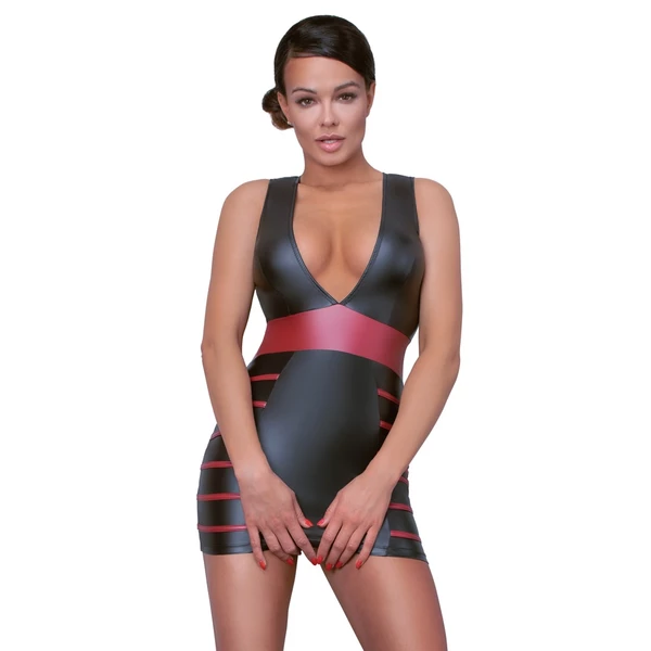 Cotelli dress black/red - Sukienka, Czarno - Czerwony