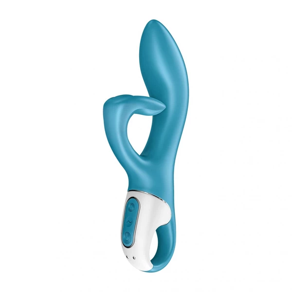 Satisfyer embrace me (turquoise) - Wibrator króliczek, Niebieski