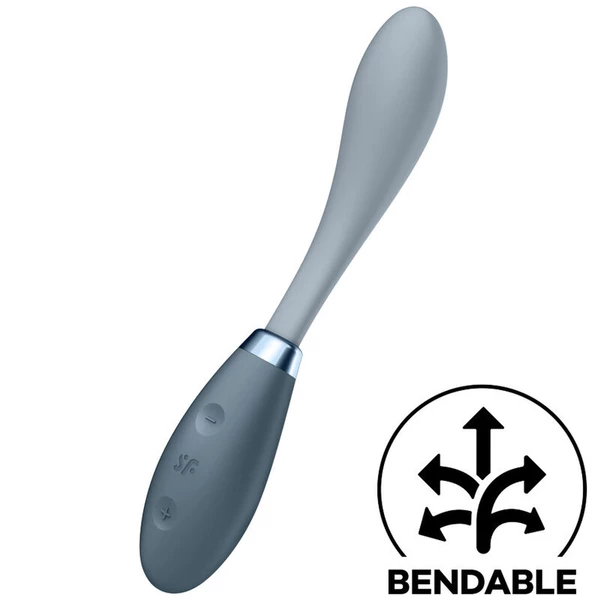 Satisfyer g-spot flex 3 (grey) - Wibrator do punktu G elastyczny, Szary