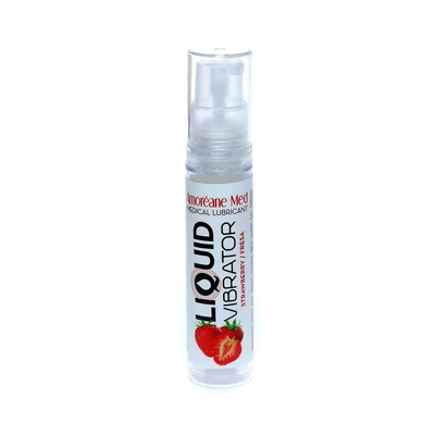 Amoreane Liquid Vibrator Strawberry 10 Ml - Lubrykant stymulujący