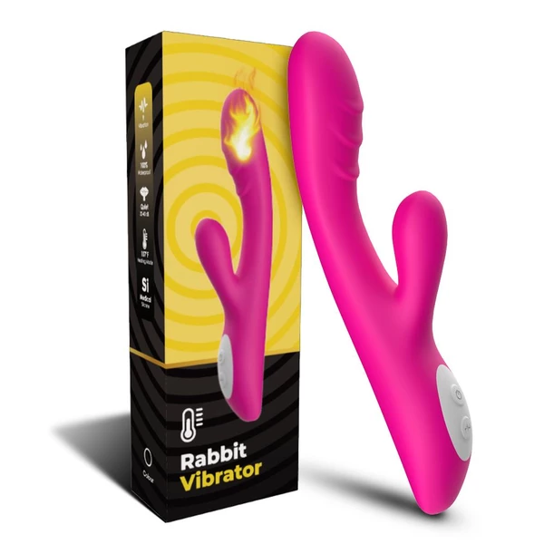Boss Series Joy Spark Pink - Wibrator króliczek z podgrzewaniem