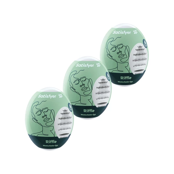 Satisfyer eggs set of 3 riffle - Zestaw 3 masturbatorów
