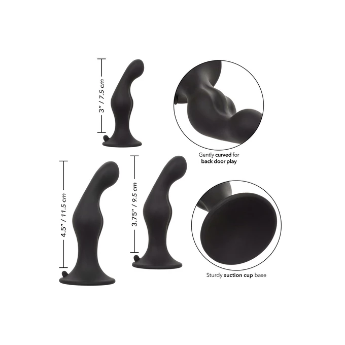 CalExotics Anal Ripple Kit Black - Zestaw korków analnych