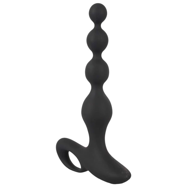 Black Velvets Vibrating Anal Beads - Wibrujące koraliki analne