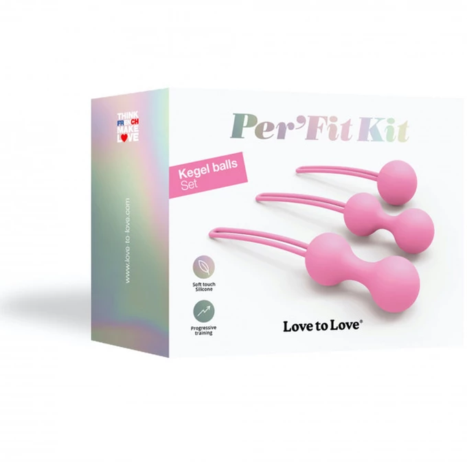 Love to Love perfit kit pink passion - Zestaw kulek gejszy, Różowy
